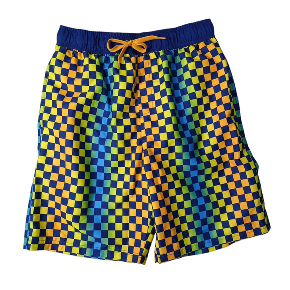 Barracuda Bay Swim Trunks Men Sz XL Colorful Art Deco Checkered Psychedelic Surf - Picture 3 of 13